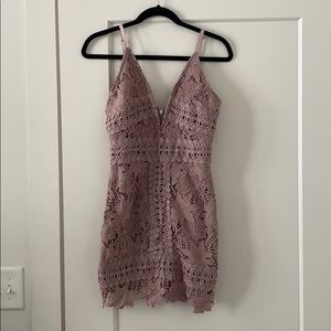 Mauve lace dress
